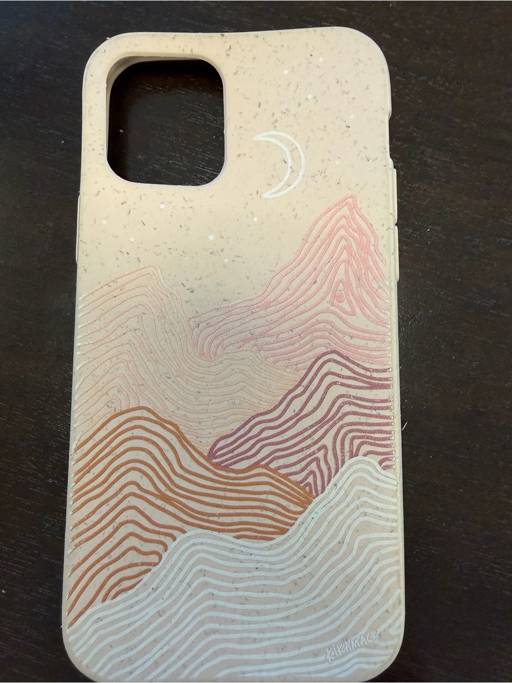 Neutral Beige Mountain Wave Pela Phone Case for iPhone 12P